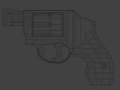 Low Poly LADYSMITH 642 SMITH AND WESSON  Low-poly 3D model