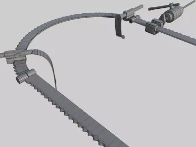 Bookwalter Retractor Low-poly 3D model