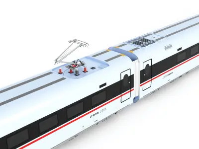 CR300AF High-speed train Model 3D model