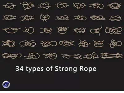 knot model Strong Rope Collection 3D Model Pack