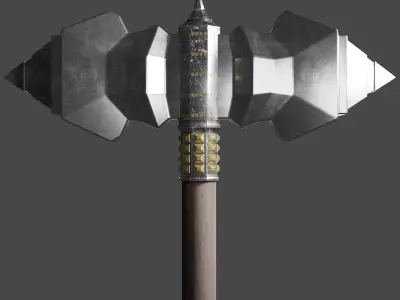 Two-headed war Hammer 3D model