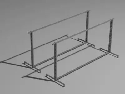 Market rack Low-poly 3D model