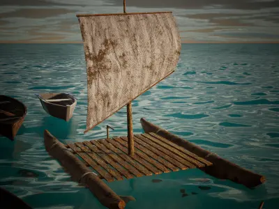 Boats Package 12 Assets Low-poly 3D model