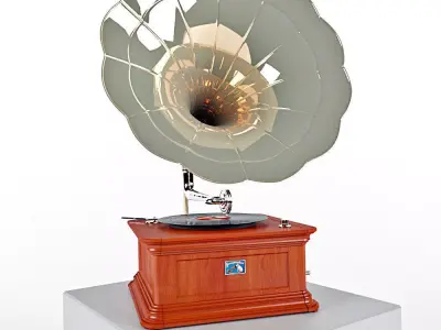 Old phonograph Free 3D model