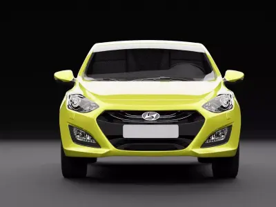 Hyundai i30 Metallic Yellow 3D model