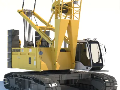 Liebherr Crawler Crane LR 1100 3D model