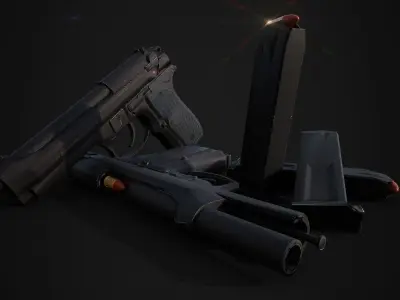 Beretta 9M Free low-poly 3D model