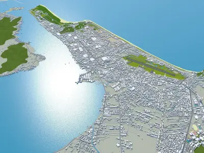 Songkhla Thailand 20km Low-poly 3D model