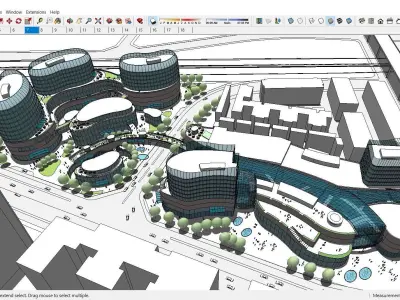 Sketchup Commercial Complex M9 3D model