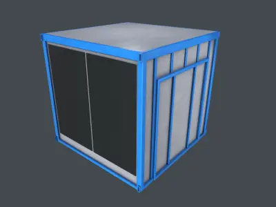 Industrial Oven Game Ready Low-poly 3D model