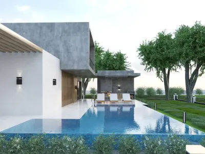  Beach Villa Exterior and Interior 