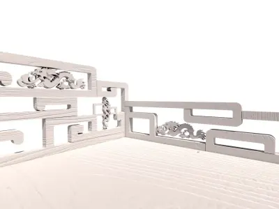 Traditional Chinese Couch 3D model