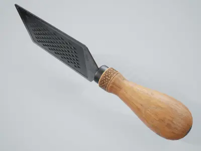 Grater PBR Game Ready wooden from late century Low-poly 3D model