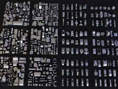 Kitbash city 3D model