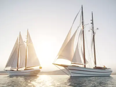 Recreation sailboat 3D model