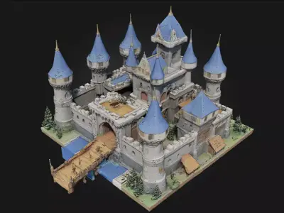Enchanted Fortress  A Majestic Stronghold of Magic 3D model