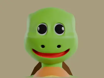 3D model of a cartoon Turtle Free 3D model