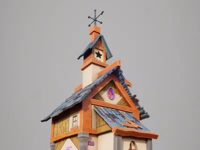 Christmas House Low-poly 3D model buy