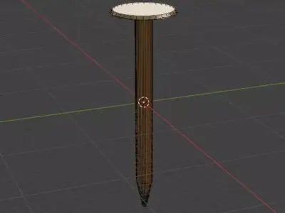 Simple Nail Brass Free 3D model