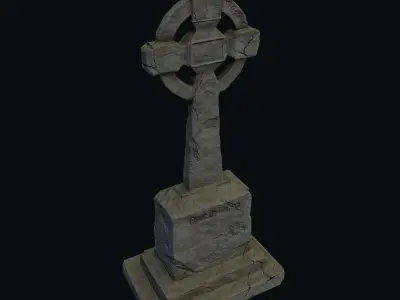 Celtic grave  Low-poly 3D model