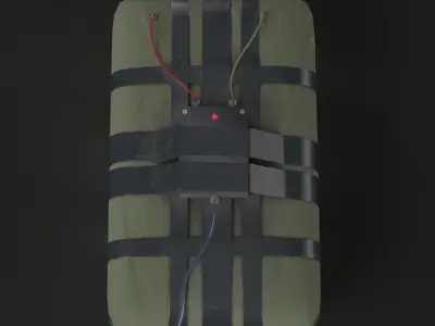 Explosives Package Low-poly 3D model
