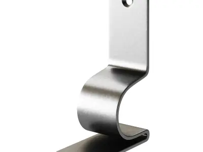 Polished Nickel Stair Runner Rod Bracket holder 3D model