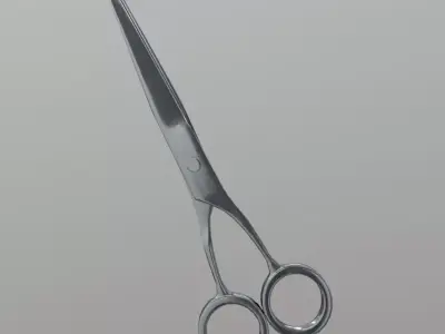 Scissors 3 pair of Low-poly 3D model