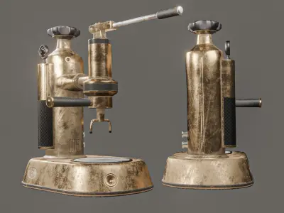 Old Coffee machine Low-poly 3D model