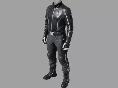 Tactical Dark Gray Combat Suit 3D model