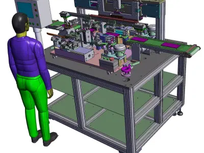 Side labeling machine 3D model