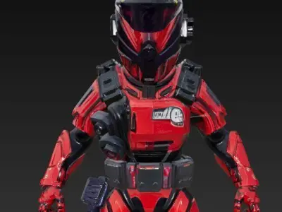 Redhawk Jupiter Armored Space Patrolman 3D model