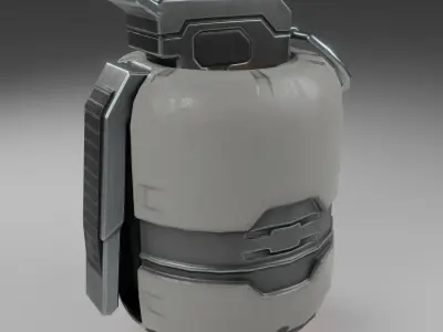 sci-fi grenade attack Low-poly 3D model
