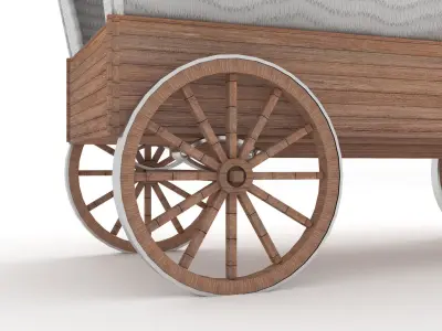 Western Wagon 6 - 4K 3D model