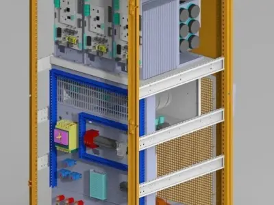 APF100 three-phase four-wire power supply system 3D model