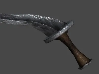 shotel1 sword Low-poly 3D model