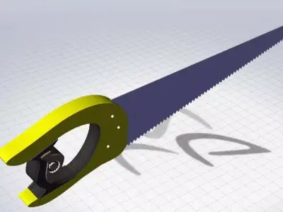 Hacksaw chainsaw 3D model