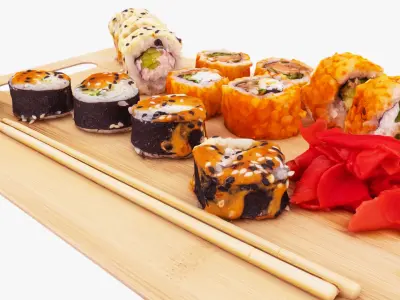 Sushi Low-poly 3D model