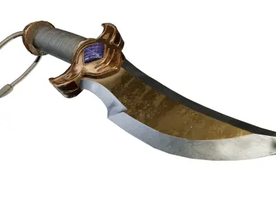 Fantasy Dagger Low-poly 3D model buy