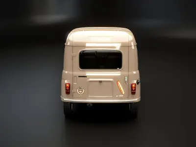 Renault 4 Van French Bakery 3D model
