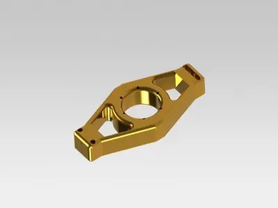 Upright stainless steel bracket Free 3D model