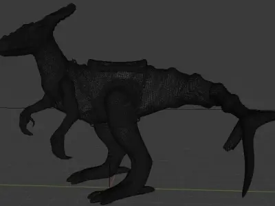 High Poly Creature Model dinosaur 3D model