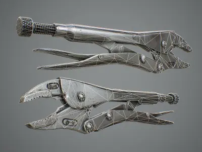 Locking Pliers Low-poly 3D model