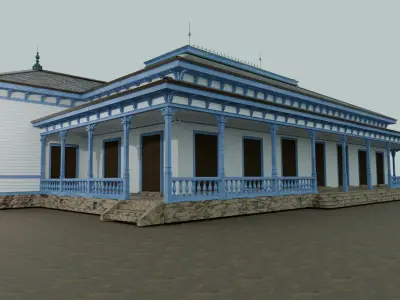Main Hall of  Hakusyuuin Primary school in Tokyo Japan 3D model