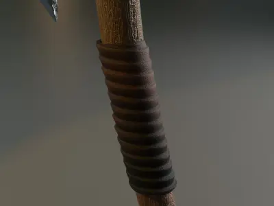 Axe Medieval low poly Low-poly 3D model