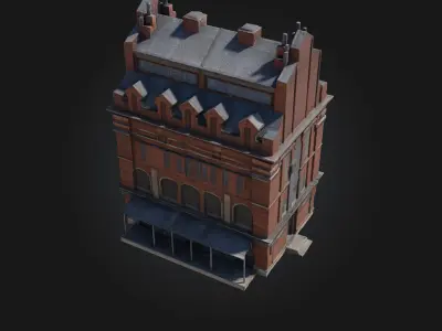 Brick Factory Building  Industrial Heritage in Detailed Form 3D model