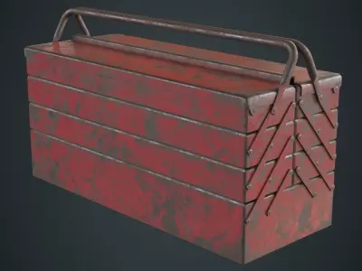 Toolbox 1B Low-poly 3D model
