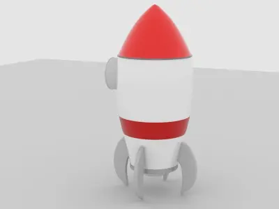 Rocket 3D render Free 3D model