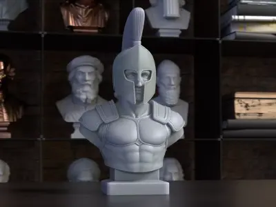 Achilleus Bust Sculpture 3D Print Model STL File Printable Bust 3D print model