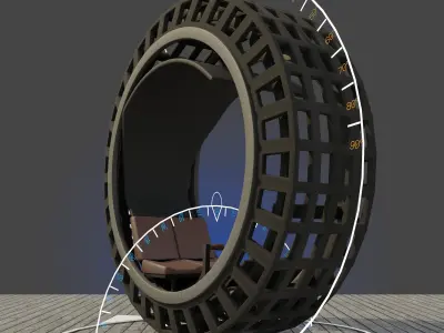 Dynasphere Monowheel Low-poly 3D model