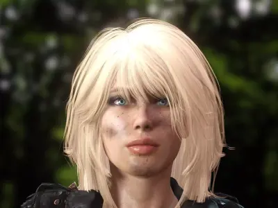 Sexy Female Sniper  3D model